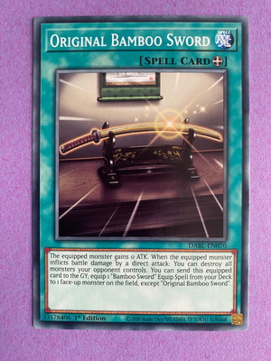 Yu-Gi-Oh! Original Bamboo Sword Spell Card like new