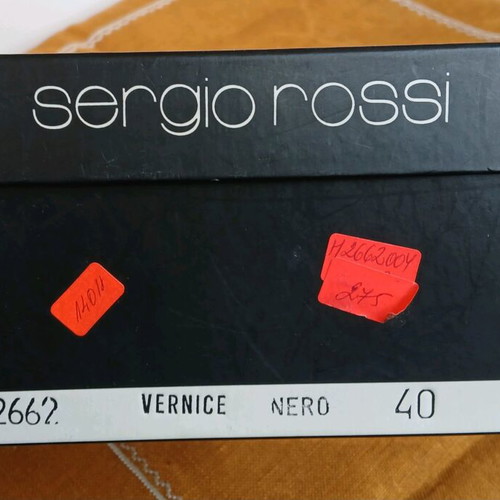 Sergio Rossi vintage patent leather heels used, size 40