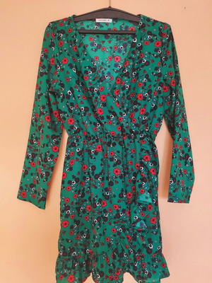 Calliope green floral dress new, size XS
