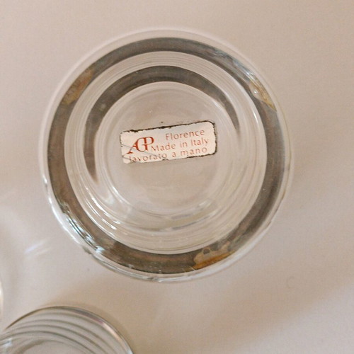 Handmade miniatures like new made of glass and silver leaf
