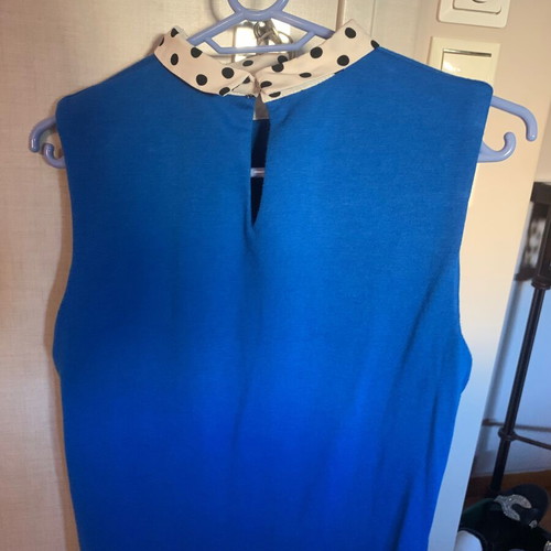 Blue dress like new with pockets and polka dot details XXL