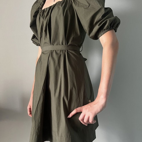 Mango women's dress green XS 34 6 like new