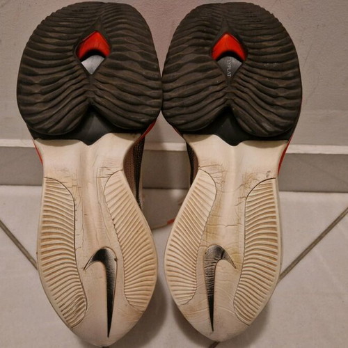 Nike Alphafly Next% athletic shoes used, size 45, white