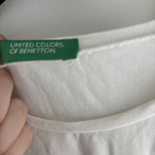 Benetton white basic blouse size S like new