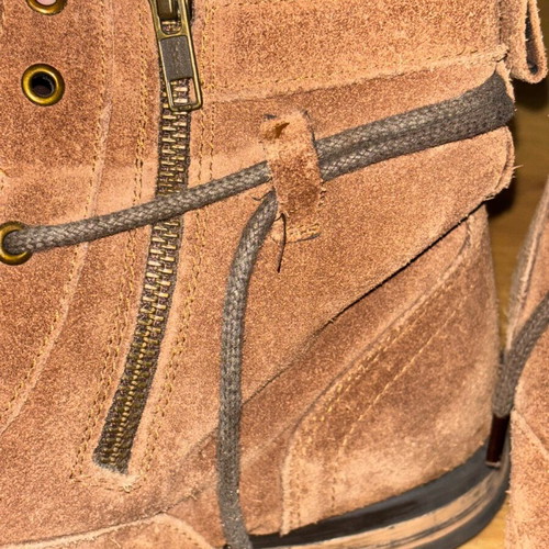 Leather boots used brown castor, size 45