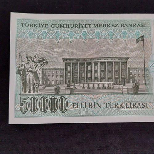 50,000 TL banknote from Turkey new