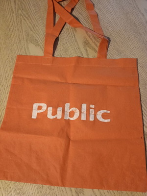 Τσάντα Public μεταχειρισμένη, πορτοκαλί και άσπρη