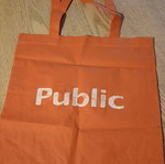 Τσάντα Public μεταχειρισμένη, πορτοκαλί και άσπρη