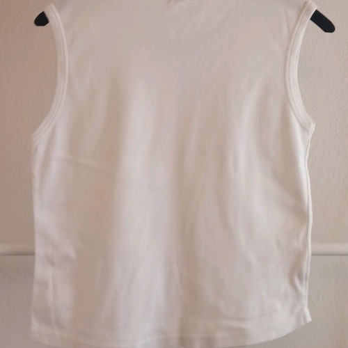 Zara TRF sleeveless top used, size Large, white