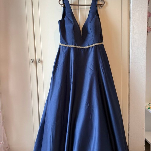 Blue dress with rhinestones like new