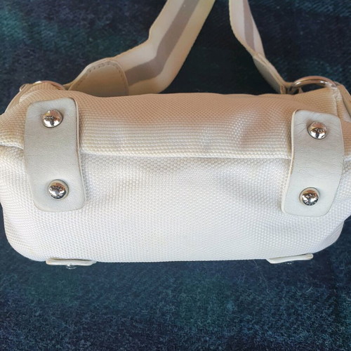 Bally mini shoulder bag used, white, missing clasp