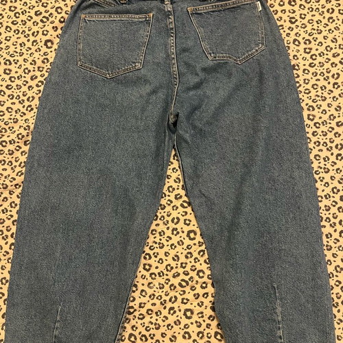 Bershka blue denim pants like new, sizes XS and S