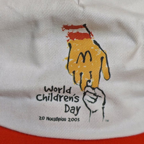 McDonald's cap used for World Children's Day 2003