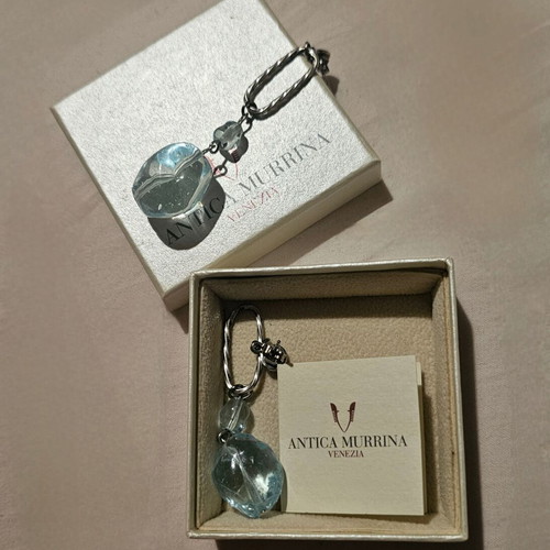 Antica Murrina dangling earrings new with Murano stones turquoise and silver