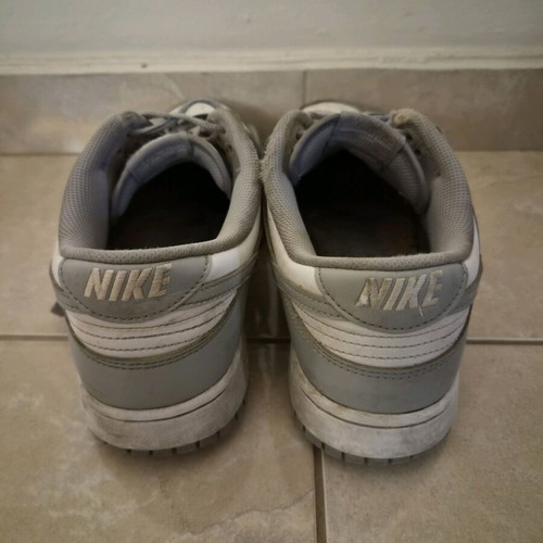 Nike Dunk Low shoes like new, white and grey, size 46