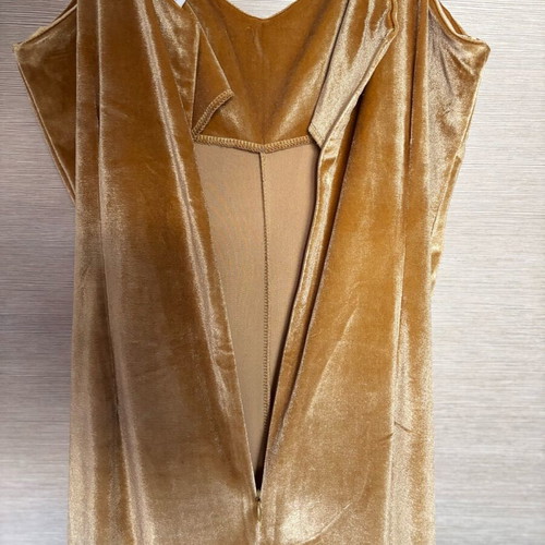 Velvet jumpsuit Glamorous like new, gold, size L