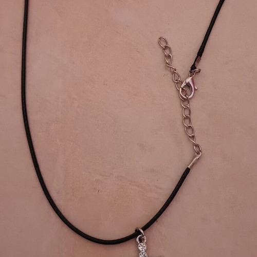 Stavros necklace like new, black and silver