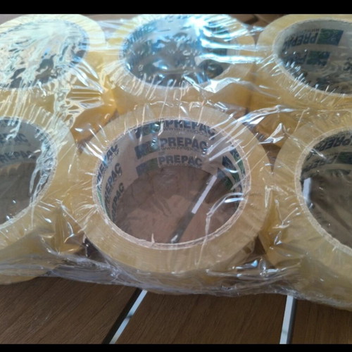 PREPAC transparent packing tape set, 6 rolls