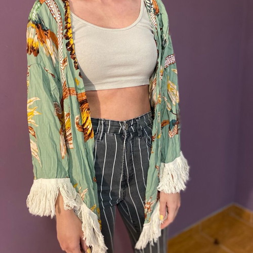 Nidodileda kimono used, green, one size