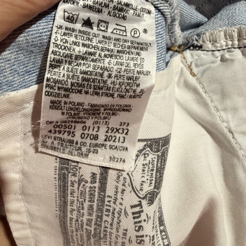 Levi's 501 Original Denim Shorts W29 like new, light blue, high waist