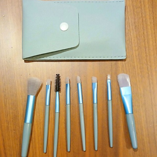 Makeup brush set new 8 pcs with carrying case