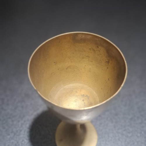 Brass liqueur glass used, vintage style, 100-120 ml