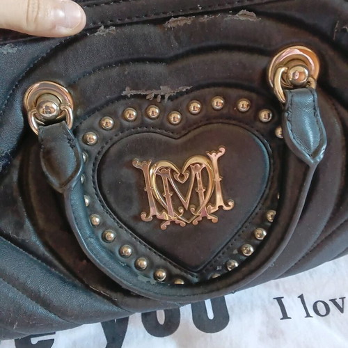 Moschino shoulder bag used, black and gold