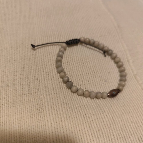 Macrame bracelet with eye new, white