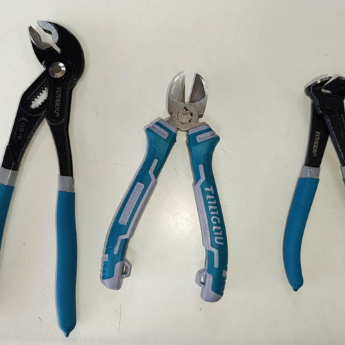 Set of pliers, cutters, and tongs new