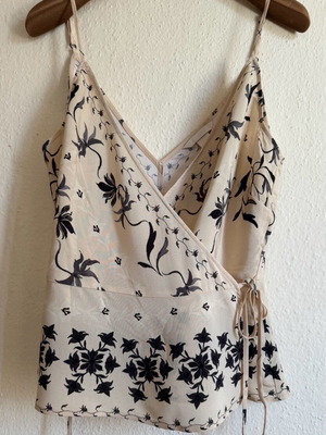 H&M summer top new, airy kimono style, beige