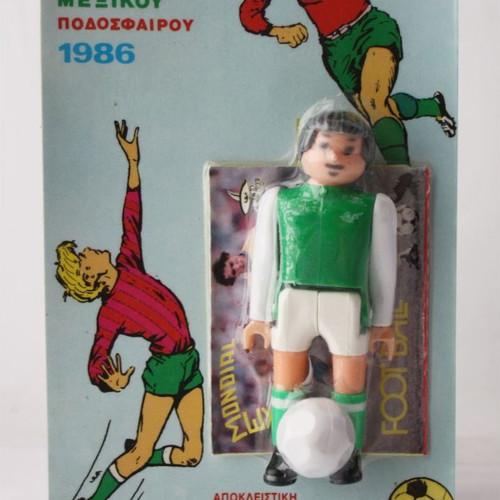 Mondial Mexico 86 Airgam Boys figure Panathinaikos new with Olympiad sticker pack
