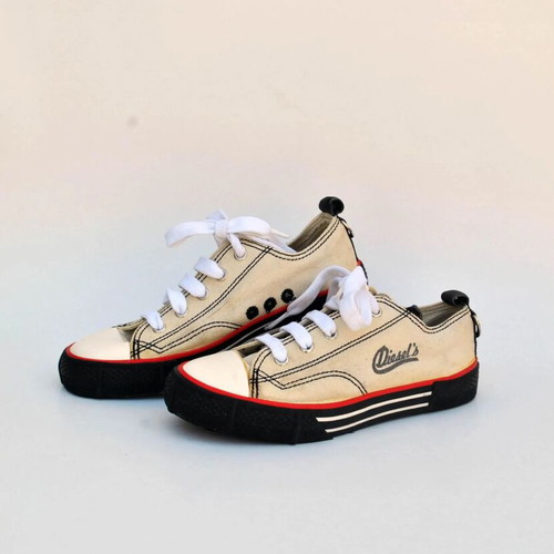 Diesel vintage canvas sneakers like new, white, size 37