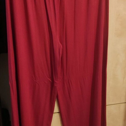 Unalome pants with elastic waist like new, red
