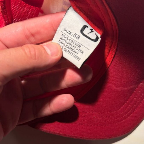 Emerson Trucker Cap used, size 58, red and white