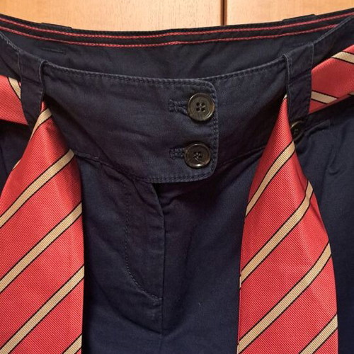 U.S. Polo Assn. blue gabardine skirt like new with tie belt