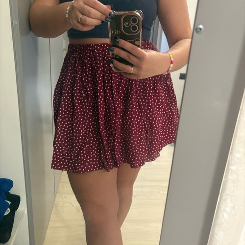 Addloft women's skirt burgundy polka dot, like new, size Medium