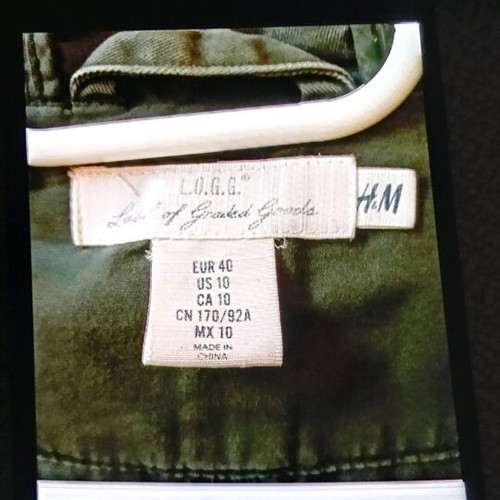 Women's jacket H&M green like new, size L