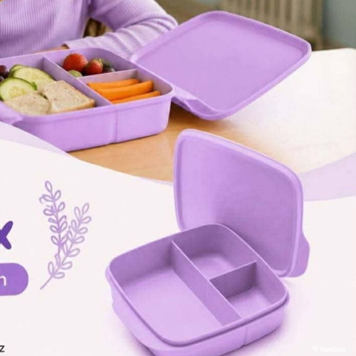 Tupperware food container 590 ml pink and purple