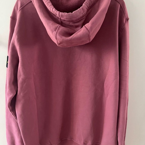 Stone Island men's cotton fleece zip hoodie like new, size XL, rose