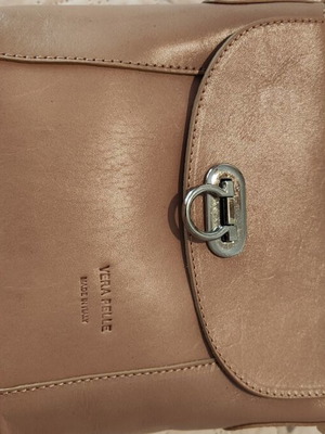 Leather crossbody bag like new, beige