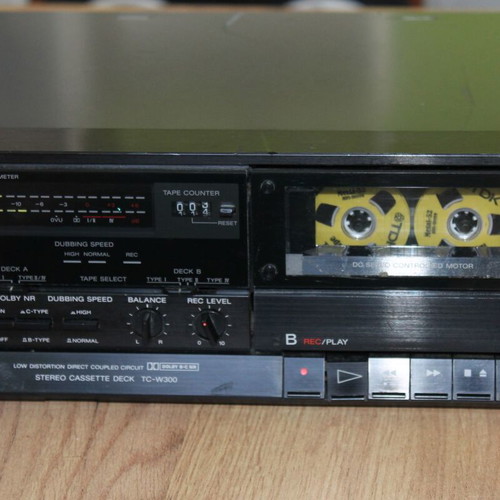 Sony TC-W300 Dual Cassette Player like new