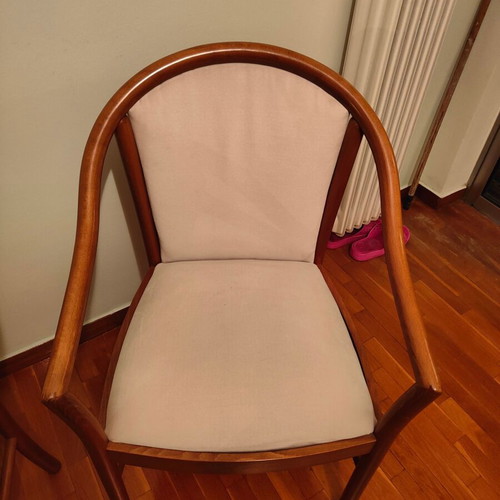 Fabric chairs like new, wooden, set of 2