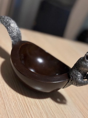 Decorative Bowl with Squirrel like new, woodland style