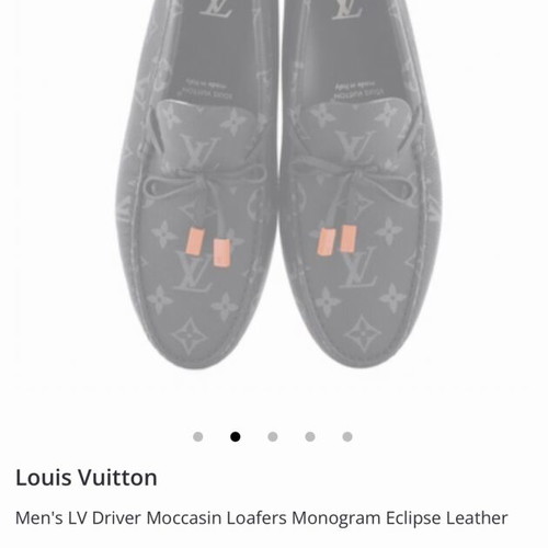 Louis Vuitton Monogram Eclipse Leather Loafers like new, size 42