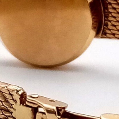 Omega women's gold watch used, 9-carat mechanical wristwatch
