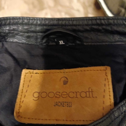 Goosecraft men's leather jacket black XL like new