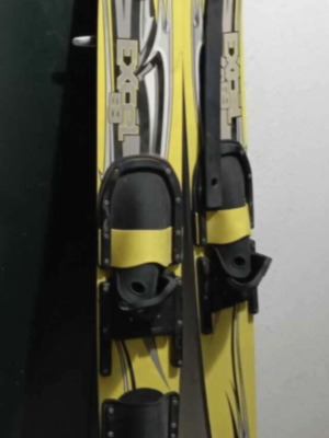 Yellow water skis