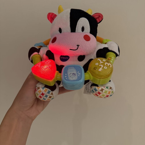 Vtech Musical Fabric Cow Toy like new for 3+ months