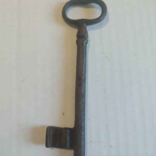 Door key used, old iron, 15 cm length