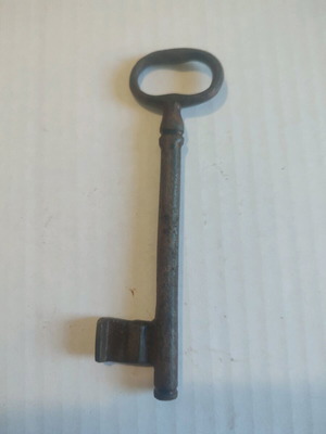 Door key used, old iron, 15 cm length